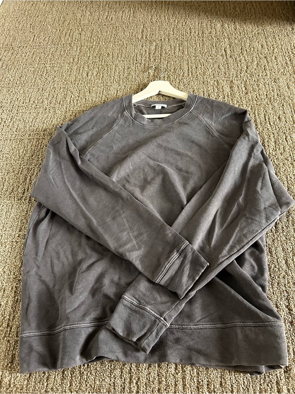 James Perse Charcoal Crewneck Sweatshirt